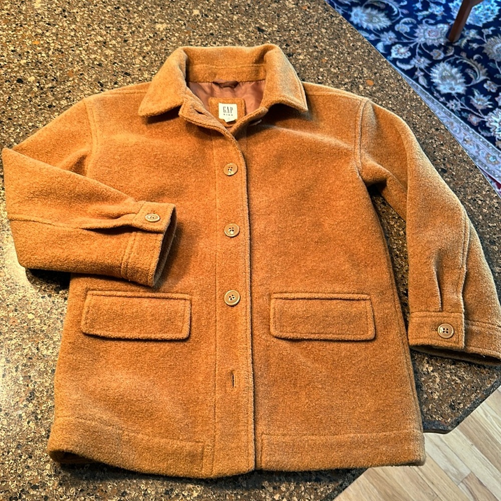GAP KIDS size M, caramel colored, boucle jacket